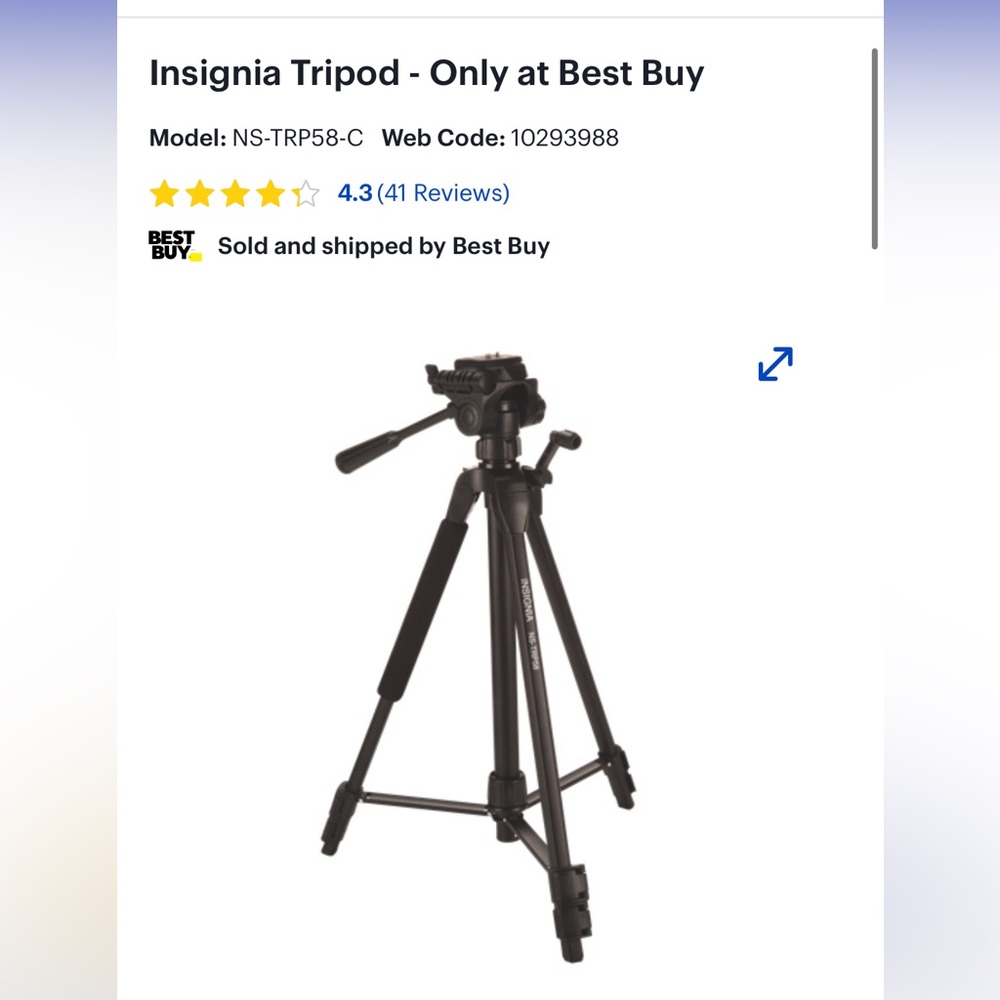 Insignia NS-TRP58 Camera stand/tripod.
